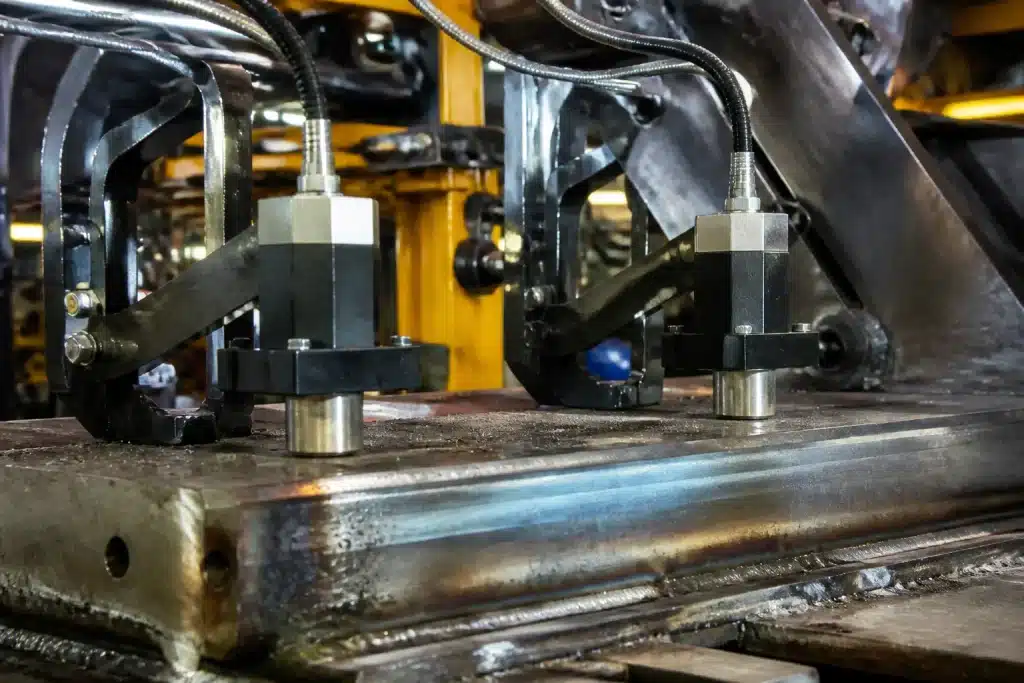 Capteurs numeriques sur poste soudage industrial ferroviaire