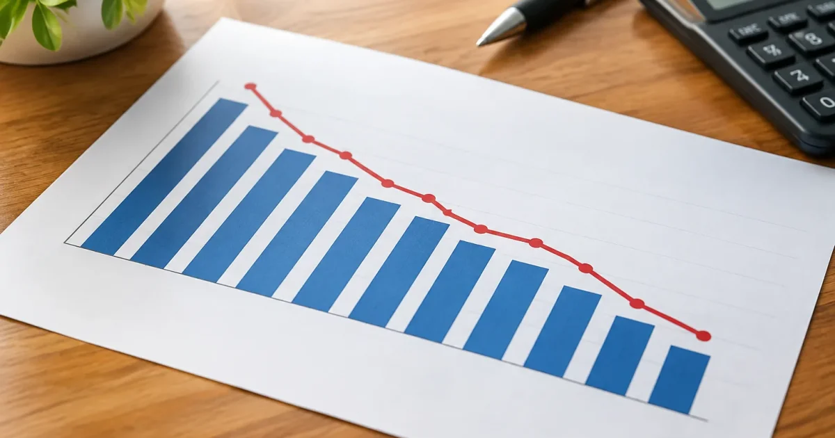 Courbe statistique inclinee vers le bas depuis 2005