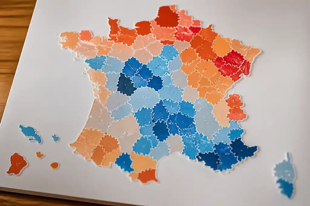 Cartes departements France montrant variations salaires retraite