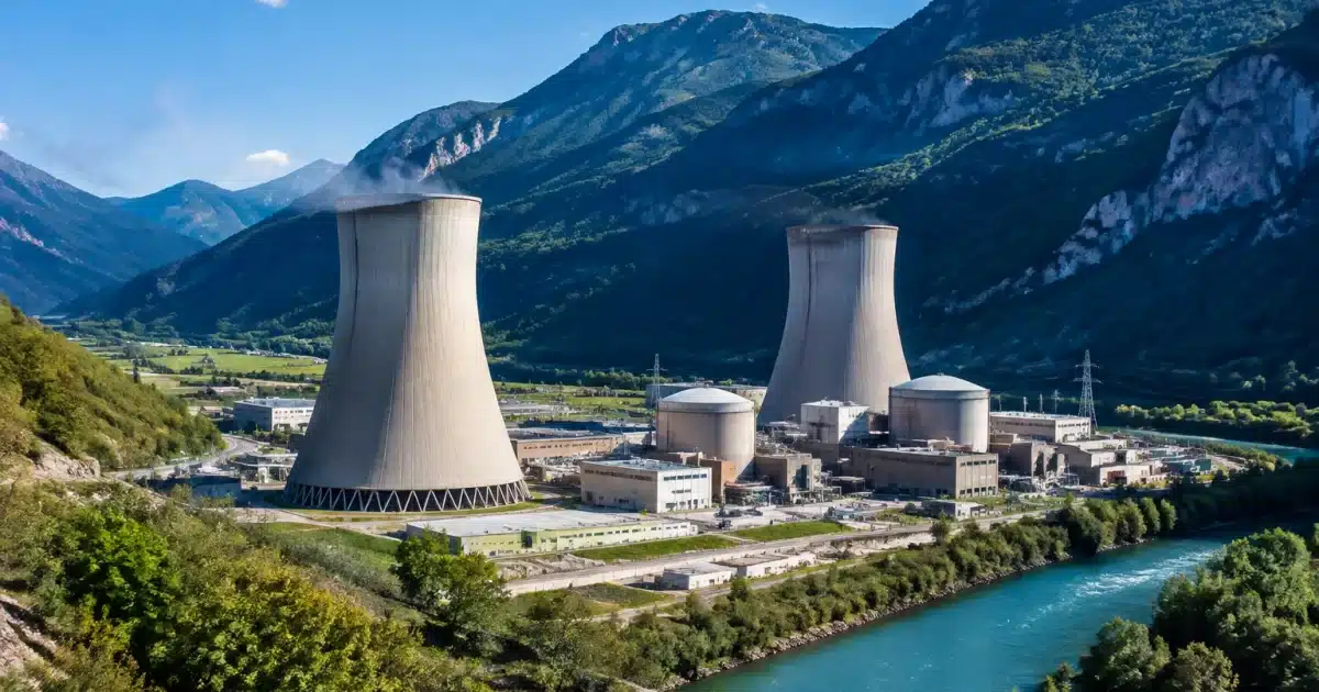 Installations nucleaires massives dormantes dans vallee montagneuse francaise