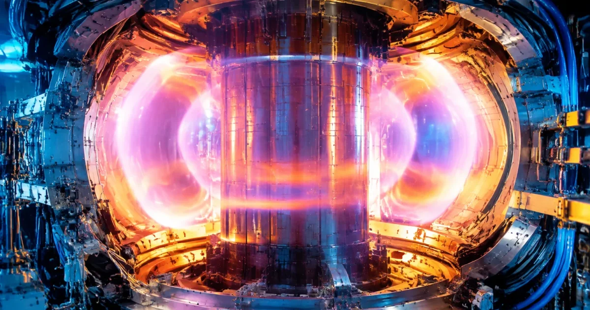 Reacteur nucleaire avec plasma lumineux enferme par magnetisme